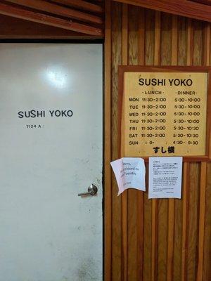 Next door is sushi yoko