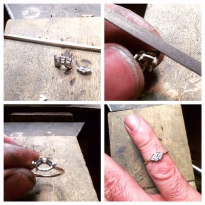 Step by step. Gustermans builds each ring with care and precision