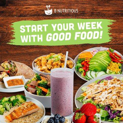 Start your busy week with good and healthy food from us.