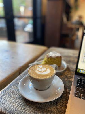 Morning cap and cardamom cake. Two of my favs.