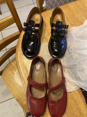 Shoes repaired and dyed!! Both pairs are about ten years old!