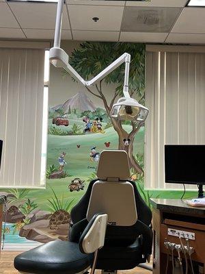 ABC Kids Dental chairs, kid friendly murals