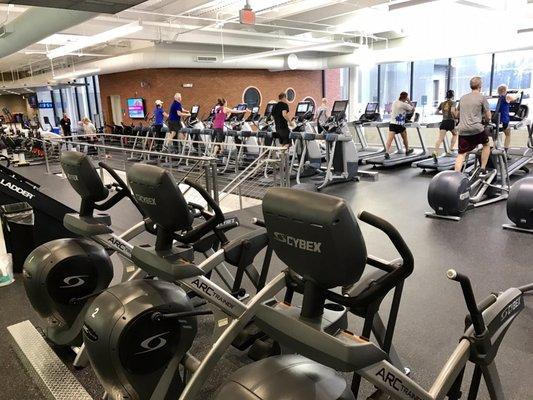 Plenty of machines to use plus downstairs a large room  of Cybex & Free weight equipment