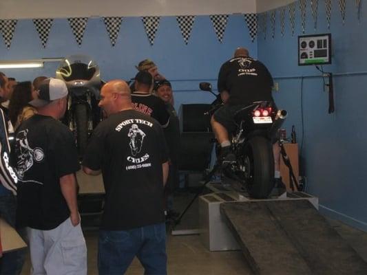 Rob on the Dyno Machine