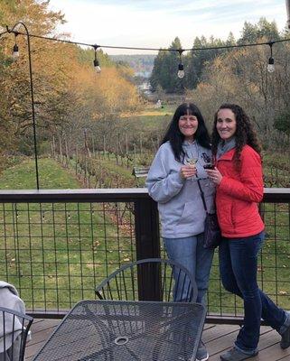 Mom and I enjoying the views from the balcony