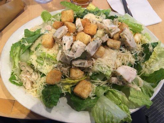 Caesar salad is large and delicious!!