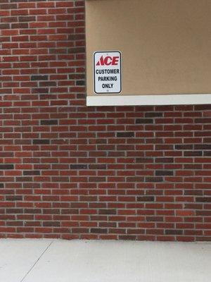 Ace is the place (that's in between 7-eleven & daycare). Use the designated spot