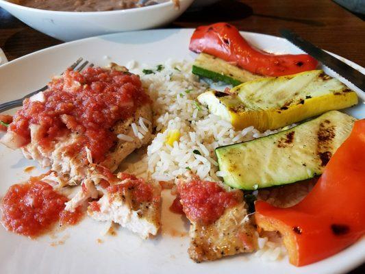 ORB Mexican Grilled Chicken with Grilles Veggies and Cilantro Rice! Delicious!