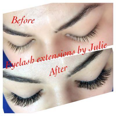 Eyelash extensions by Julie