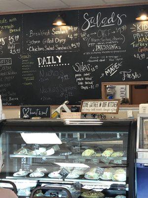 Deli counter.  Also where you order.  Menu is on Chalkboard