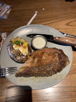 Steak and baked potato