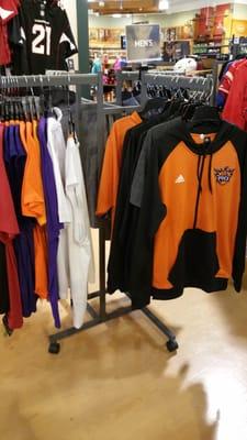 One rack of the mens Phoenix Suns gear