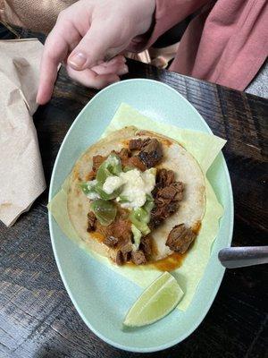 Carne asade taco