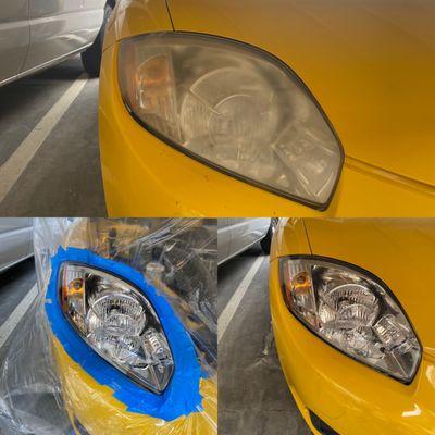 Mitsubishi Eclipse Headlight Restoration: Adding a Protective Clear Coat for a Brilliant Finish!