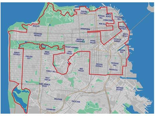 The maps of the scenic drive