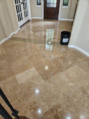 Dull & lifeless Travertine floors? Gold Standard Floor Care can breathe new life into them with our cleaning & polishing service!