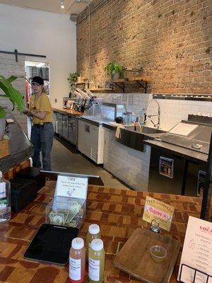 Front counter and an amazing employee whose name I do not know.