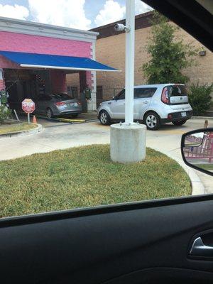 Trapped in line while car wash isn't working