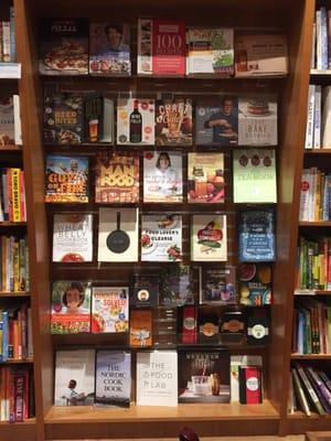 Lots of good foodie books and an espresso cafe!