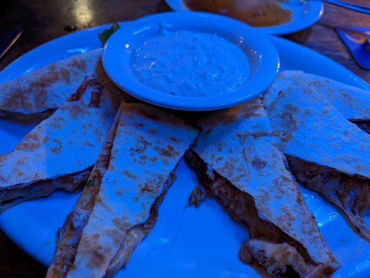 BBQ quesadilla (by the window)