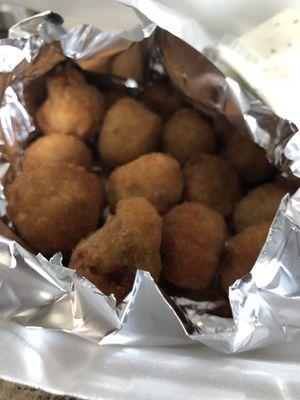 Breaded mushrooms with ranch-NOT offered anymore.