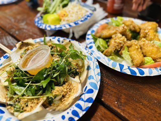 Scallop Deep Fried Chicken Wings