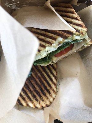 Turkey and pesto panini, can't remember the exact name