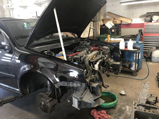 Water pump replacement on a Volkswagen