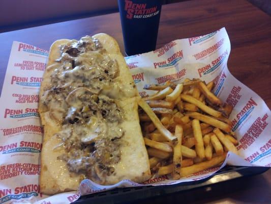 10 inch Philly Cheesesteak & Fresh   Handcut Fries...