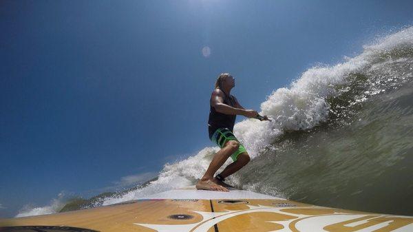 Stand up paddle surfing with Jordan