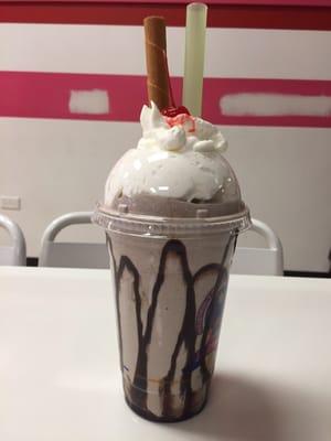 Oreo ice cream shake. $5 dollars and worth it!! Fantastic shake!