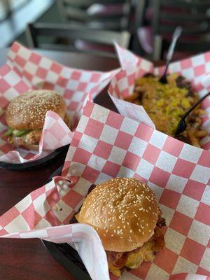 Smashburger, Smashchicken and Smashburger fries.