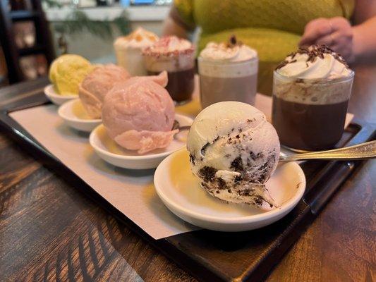 Ice cream flight.