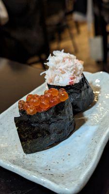 Salmon Eggs (Ikura) & Crab (Kani) | @sushitraveler