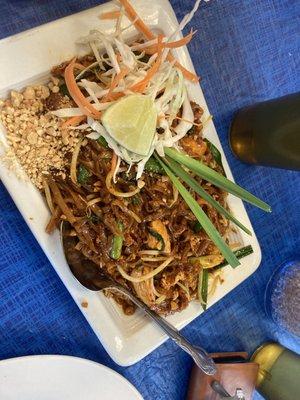 Chicken pad Thai. We asked for it not. Wasn't too bad