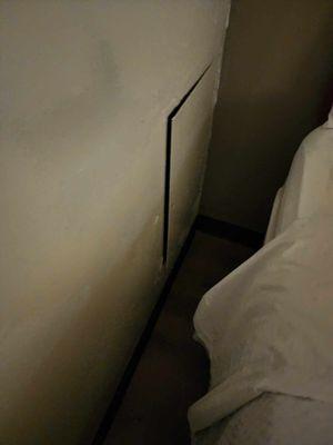 Random door open by bed