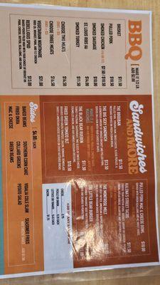 Menu side two