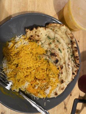 Butter Chicken Curry & Garlic Naan