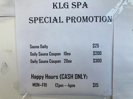 2023 Spa Service promotion price