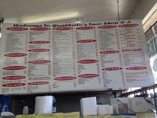 Full menu