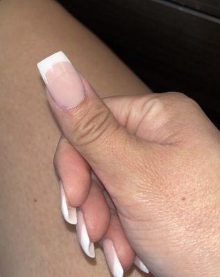 Crease on a new set of nails