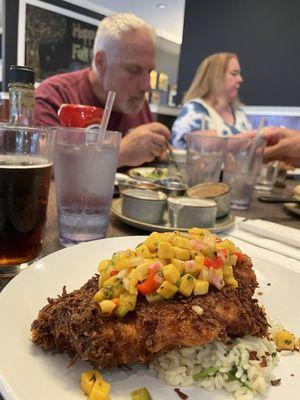 Coconut Encrusted Grouper with Mango Chutney