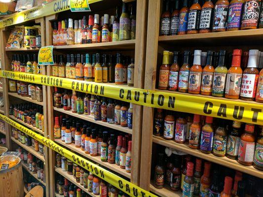 Caution, super hot sauces.