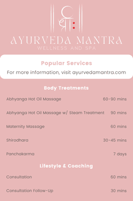 Our Popular Services- For more information visit our website