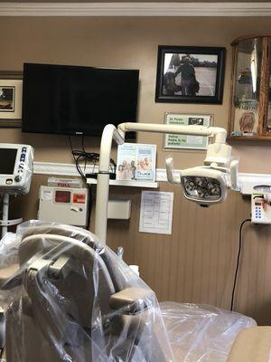 We offer T.V.'s in each room for our patients to watch while they wait.