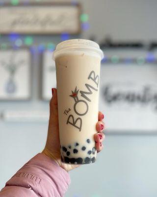 Jasmine Milk Tea with boba