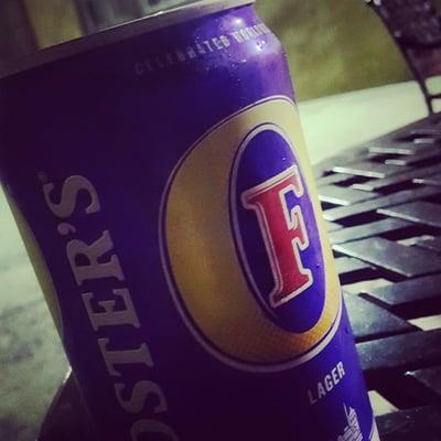 They have Fosters!!!