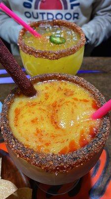 Mangoneada and spicy mango margarita