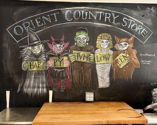 Local chalk artwork.