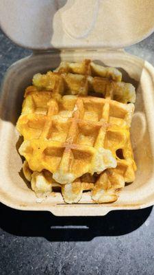 Egg & cheese waffle sandwich